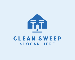 Clean Squeegee Housekeeping logo design