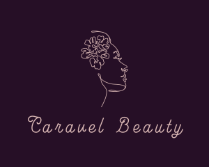 Organic Flower Beauty Woman  logo design