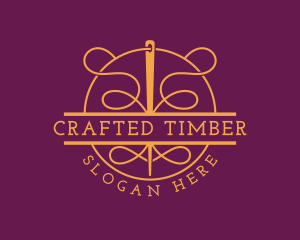 Tailor Needle Seamstress logo design