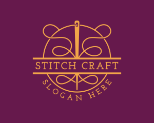 Tailor Needle Seamstress logo design