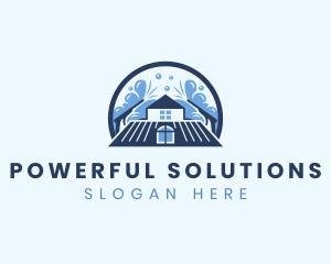 Power Wash Cleaning Maintenance logo design