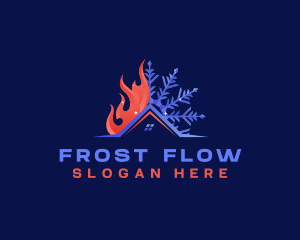 Fire Snowflake Ventilation HVAC logo