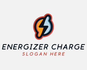 Lightning Bolt Energy Planet logo design