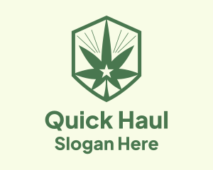 Marijuana Leaf Star Logo