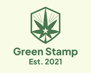 Marijuana Leaf Star logo design