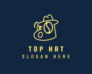 Detective Hat Coffee Bean logo design