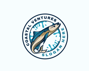 Aquarium Ocean Fish logo design