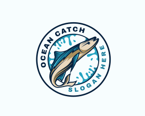 Aquarium Ocean Fish logo design