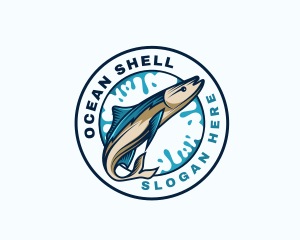 Aquarium Ocean Fish logo design