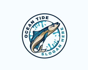 Aquarium Ocean Fish logo design