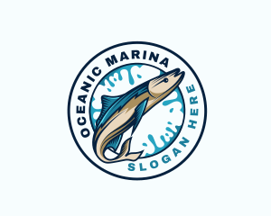 Aquarium Ocean Fish logo design