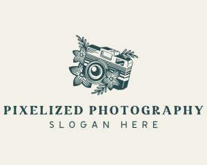 Floral Photography Camera logo design