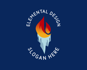 Fire Ice Element logo design