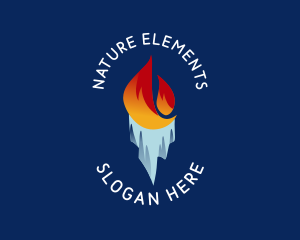 Fire Ice Element logo design