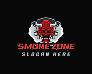 Smoke Oni Mask logo design