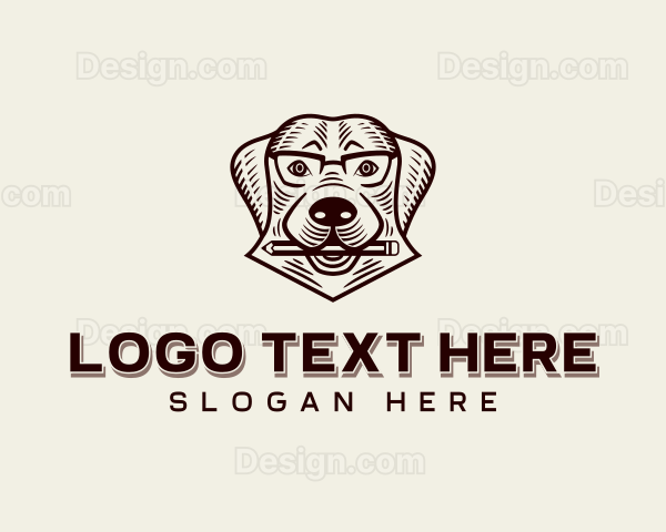 Veterinary Dog Pencil Logo