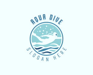 Scuba Diving Swimming logo design