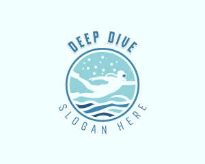 Scuba Diving Swimming logo design