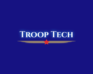 Glowing Military Veteran logo