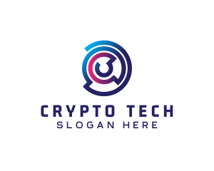 Technology Business Crypto Letter C logo design