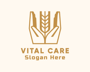 Wheat Farm Hand Logo