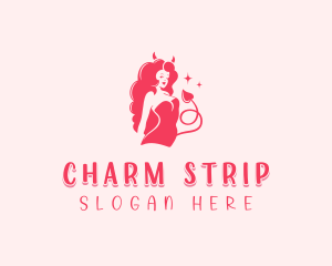 Erotic Demon Girl logo design