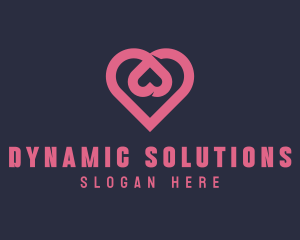 Dating App Romantic Heart  logo design