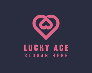 Dating App Romantic Heart  logo design