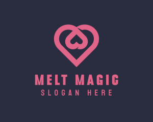 Dating App Romantic Heart  logo design