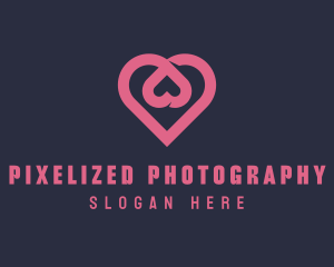 Dating App Romantic Heart  logo design