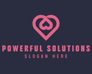 Dating App Romantic Heart  logo design