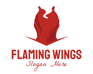 Red Horse Flame logo design