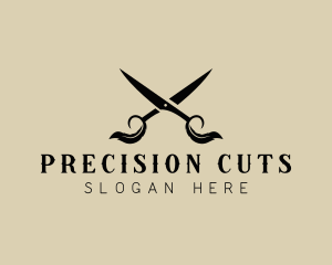 Scissor Feather Barbershop logo design