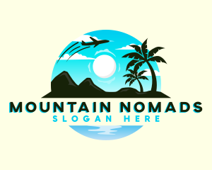 Palm Tree Mountain Getaway logo design