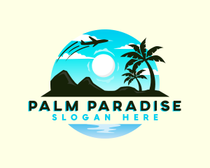 Palm Tree Mountain Getaway logo design