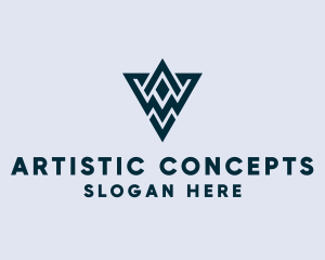 Abstract Triangle Shape logo