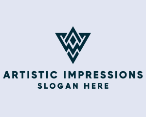 Abstract Triangle Shape logo design