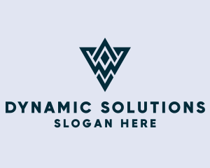 Abstract Triangle Shape logo design