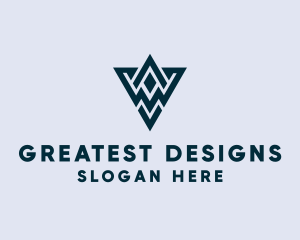 Abstract Triangle Shape logo design