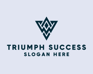 Abstract Triangle Shape logo design