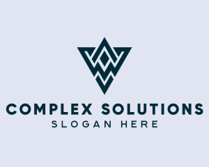 Abstract Triangle Shape logo design