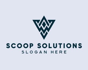 Abstract Triangle Shape logo design