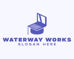 Online Course Laptop logo design