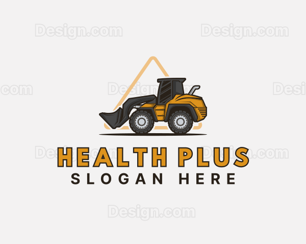 Industrial Construction Bulldozer Logo