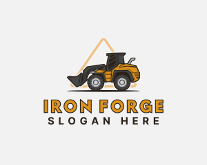 Industrial Construction Bulldozer logo design