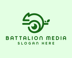 Green Chameleon Media logo design