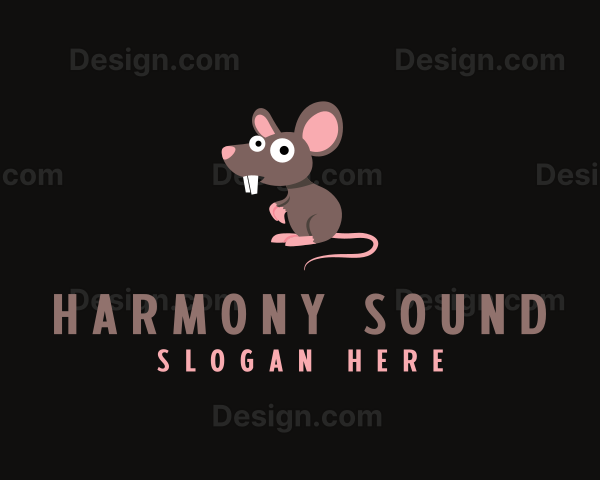 Cute Pest Rat Logo