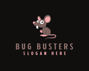 Cute Pest Rat logo design