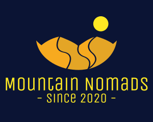 Orange Sun Mountain  logo design