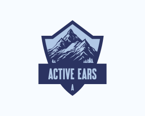 Adventure Mountain Shield logo design